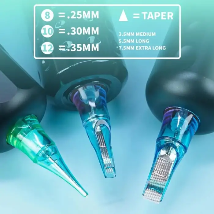 WJX Ultimate Cartridges - 1005 RS Round Shader Long Taper - Kartuş Dövme İğnesi