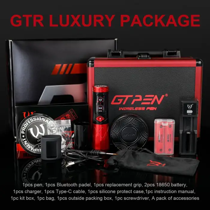 AVA GT PEN GTR Pen dövme makinesi , Wireless Pen Dövme Makinesi 2.5-5.0mm Kırmızı