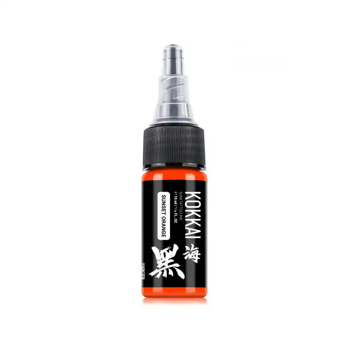 Kokkai Sumi Ink Sunset Orange 15 ml (1/2 oz) Turuncu Dövme Boyası