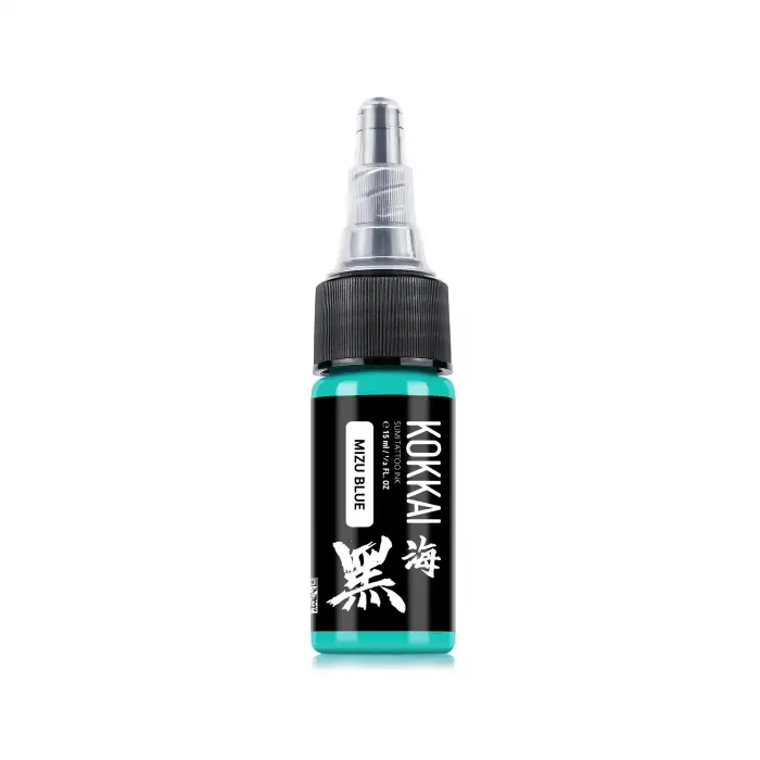 Kokkai Sumi Ink Mizu Blue 15 ml (1/2 oz) Mavi Dövme Boyası