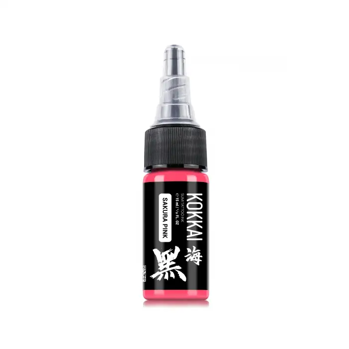 Kokkai Sumi Ink Sakura Pink 15 ml (1/2 oz) Pembe Dövme Boyası