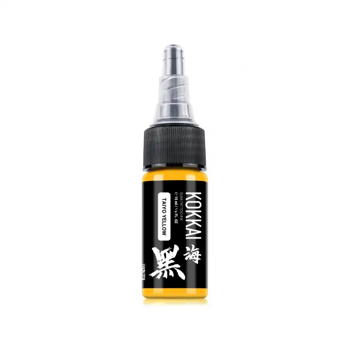 Kokkai Sumi Ink Taiyo Yellow 15 ml (1/2 oz) Sarı Dövme Boyası