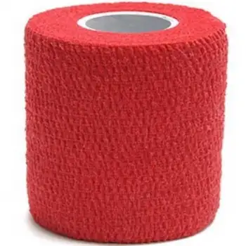 Dövme Makinesi Sarma Bandı Kırmızı (Kendinden Yapışkanlı Elastik Bant - Grip Cover) 50mm