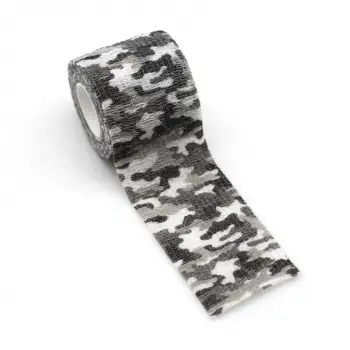 Dövme Makinesi Sarma Bandı (Kendinden Yapışkanlı Elastik Bant - Grip Cover) Gri Kamuflaj