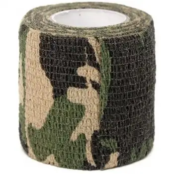 Dövme Makinesi Sarma Bandı (Kendinden Yapışkanlı Elastik Bant - Grip Cover) Yeşil Kamuflaj