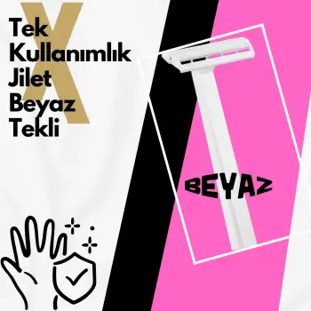 Tek Kullanımlık  Jilet Beyaz Tekli