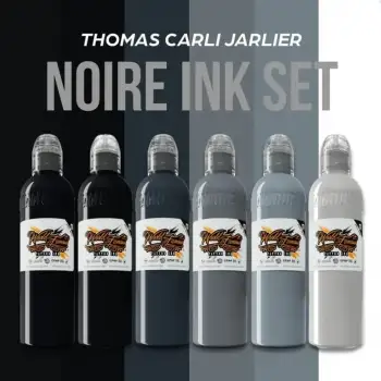 Thomas Carli Jarlier Noire Dövme Boyası Seti - World Famous Ink Dövme Boyası - 4oz/120ml