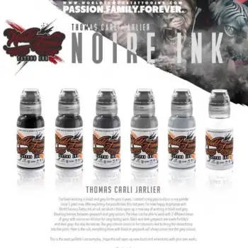 Thomas Carli Jarlier Noire Dövme Boyası Seti - World Famous Ink Dövme Boyası - 1oz/30ml