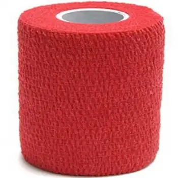 Dövme Makinesi Sarma Bandı Kırmızı (Kendinden Yapışkanlı Elastik Bant - Grip Cover) 50mm