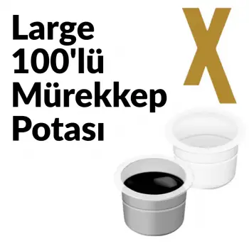 Dövme Mürekkep Kapları Large 100lü Şeffaf Mürekkep Potası
