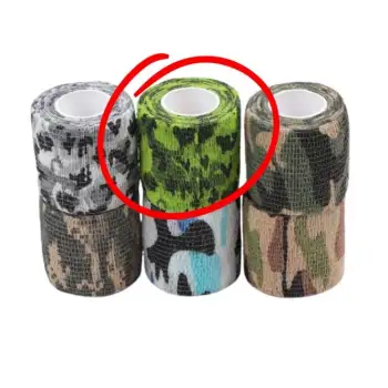 Dövme Makinesi Sarma Bandı Neon Kamuflaj (Kendinden Yapışkanlı Elastik Bant - Grip Cover) 5mm