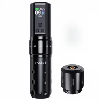 Mast Fold 2 Pro Ayarlanabilir Stroke 2.4-4.2mm Kablosuz Dövme Makinesi - Siyah