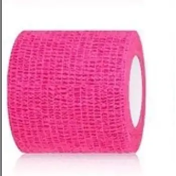 Dövme Makinesi Sarma Bandı (Kendinden Yapışkanlı Elastik Bant - Grip Cover) Neon Pembe