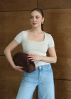 Kare Yaka Yarım Kol Body Taş