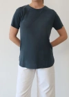 Detaylı Modal T-Shirt Petrol