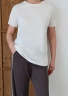 Detaylı Modal T-Shirt Ekru