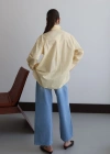 Çift Çizgili Poplin Gömlek Sarı