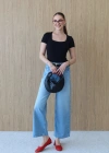 Yüksek Bel Comfort Jean Mavi