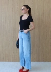 Yüksek Bel Comfort Jean Mavi
