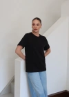 Bisiklet Yaka Basic T-Shirt Siyah