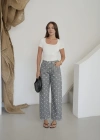 Puantiyeli Relaxed Fit Jean Füme