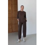 Balon Pantolonlu Tunik Takım Kahve