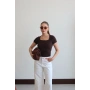 Kare Yaka Yarım Kol Body Kahve