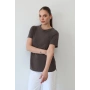Detaylı Modal T-Shirt Kahve