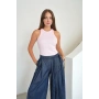 Fitilli Halter Yaka Sıfır Kol Atlet Pembe