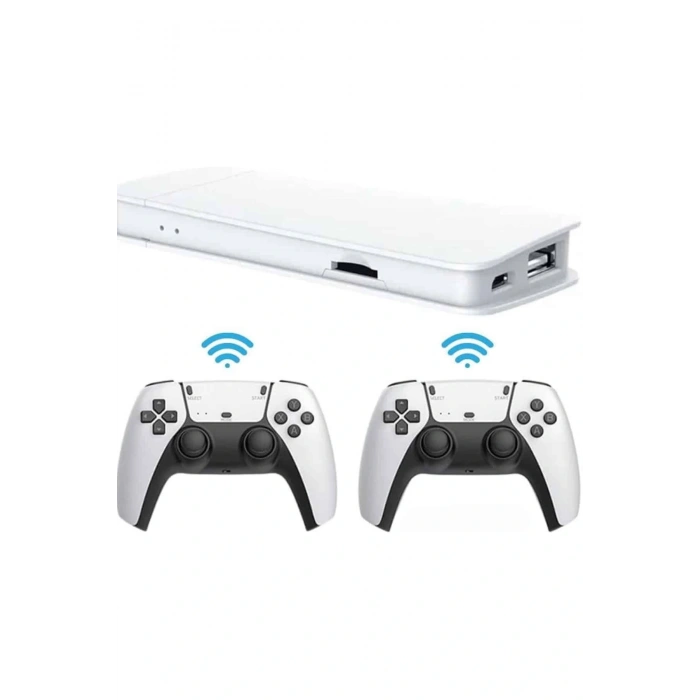 3D Çift Oyun Kollu 4K HD Ekran Nostaljik 20.000 Oyunlu Beyaz Game Box