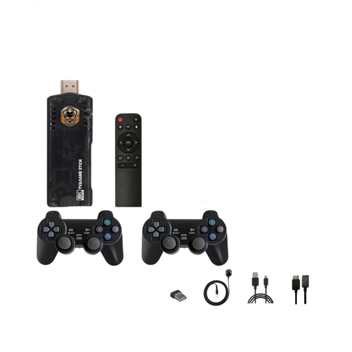 Kablosuz Gamepad Denetleyici Çift Sistem Retro Oyun Konsolu HDMI Uyumlu HD Çıkışlı