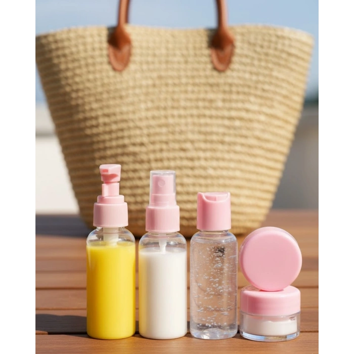 Kompakt 5 Parça Seyahat Kozmetik Şişe Takımı