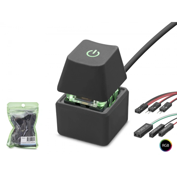 Masaüstü Bilgisayar Rgb Power Tuşu On/Off Switch Siyah ND2811