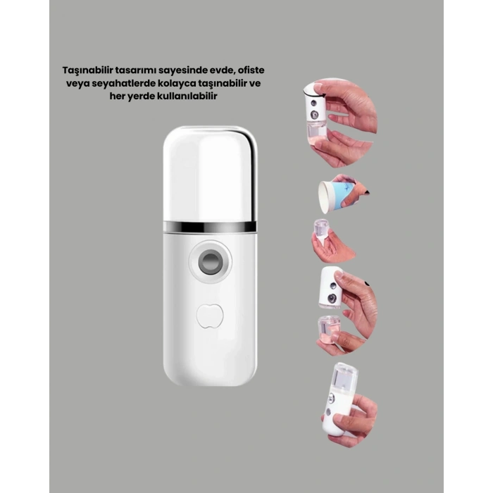 Mini Şarjlı Buhar Nemlendirici – Taşınabilir, Enerji Tasarruflu, Kablosuz Kullanım