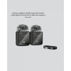 2’li Kablosuz Yaka Mikrofonu Type-C ve Lightning Uyumlu Profesyonel Set