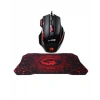 Gaming Mouse Mousepad Seti 3 DPI Ayarı ve LED Işıklı Ergonomik Yapı