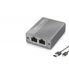 Gigabit Ethernet Switch 3 Port Type-C Güç Girişli - Siyah HDX1412