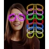 Karanlıkta Parlayan Fosforlu Glow Gözlük Fosforlu Renkli Gözlük 6 Adet