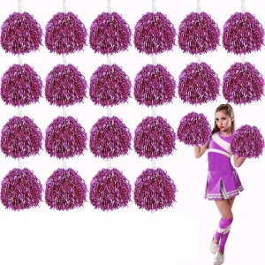 10 Çift ( 20 Adet ) Pembe Renk 23 Nisan 19 Mayıs 29 Ekim Okul Gösteri Ponponları