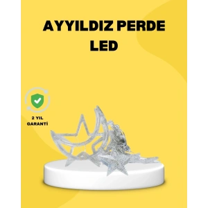 126 LED’li Yıldız Ay Perde Işık Prizden Çalışan Dekoratif Aydınlatma
