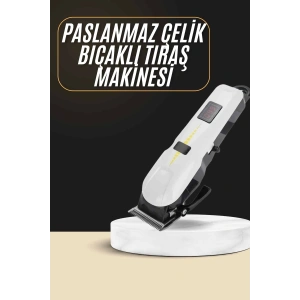 2025 Model Şarjlı Dijital Saç Sakal Tıraş Makinesi Islak Kuru Kullanıma Uygun