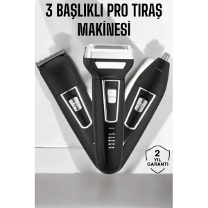 3 Başlıklı Profesyonel Tıraş Makinesi