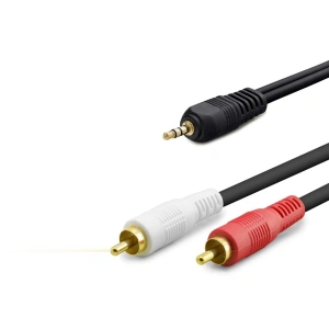 3.5 Mm To 2Rca Kablo 2Lıne Gold 3M Siyah HDX1059
