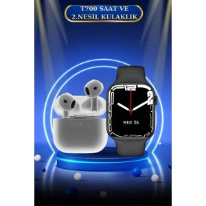 3.Nesil TWS Bluetooth Kulaklık ve Dokunmatik Ekran Akıllı Saat Sesli Görüşme