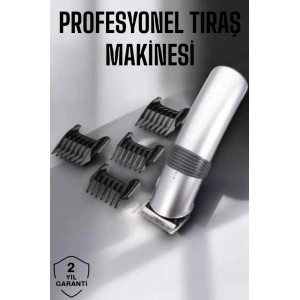 4 Taraklı Taşınabilir Profesyonel Saç ve Sakal Kesme Tıraş Makinesi