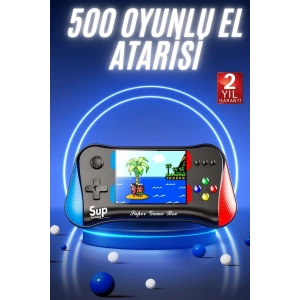500 Oyunlu Retro Sup Konsolu Taşınabilir Mini Gamepad 3,5 İnç Ekran