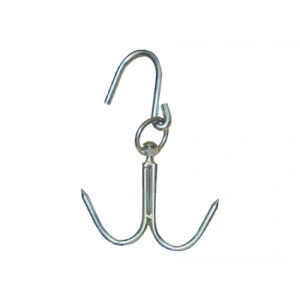 8 mm Kasap Et Kancası - 2'li Dönerli Set - Paslanmaz Çelik - Et İşleme - Hijyenik - Düzenli - Dayanıklı - Uzun Ömürlü