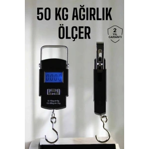 Ağırlık Ölçer 50 Kg El Terazisi El Kantarı Pilli Led Ekran