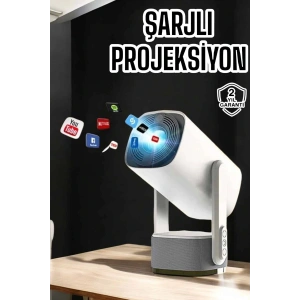 Akıllı Projeksiyon Powerbankli Taşınabilir Sinema Projektörü 4k HD Kaliteli