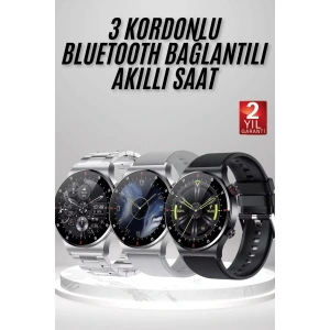 Akıllı Saat Amoled Ekran Bluetooth Bağlantılı Sesli Görüşme Nabız Ölçer